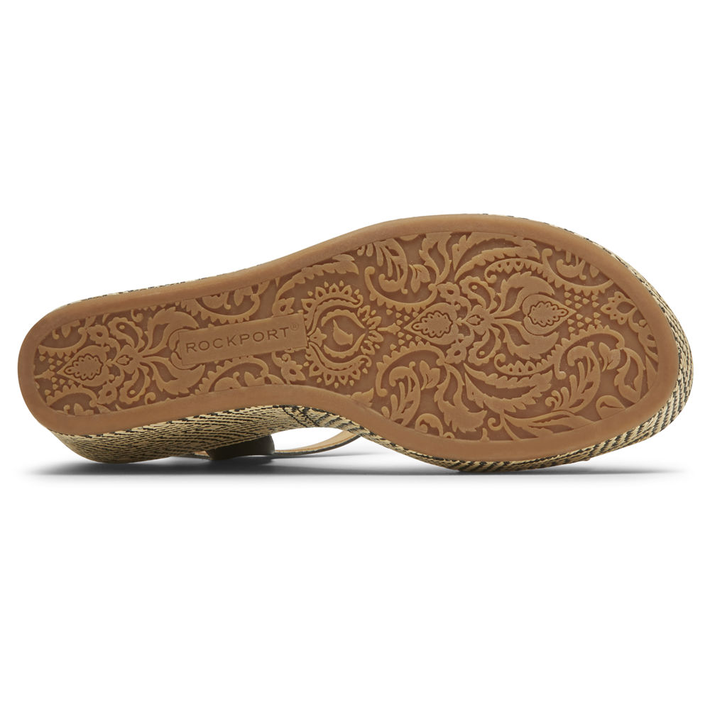 Rockport Sandaler Dame Svartbrune - Lyla Ankle-Strap - FEKM23074